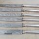 Six silver metal knives General Council of Hauts de Seine 92