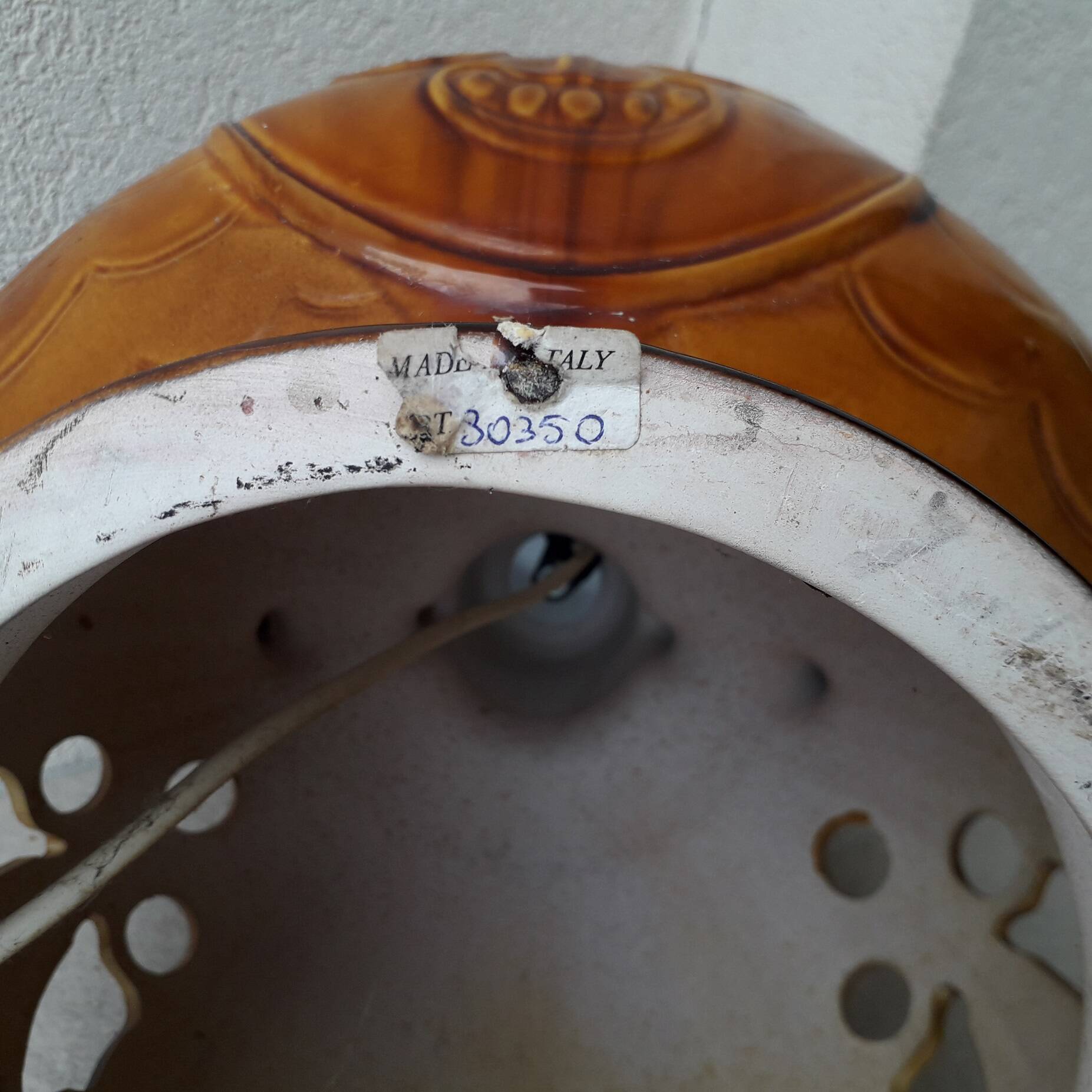 Pied de lampe en céramique