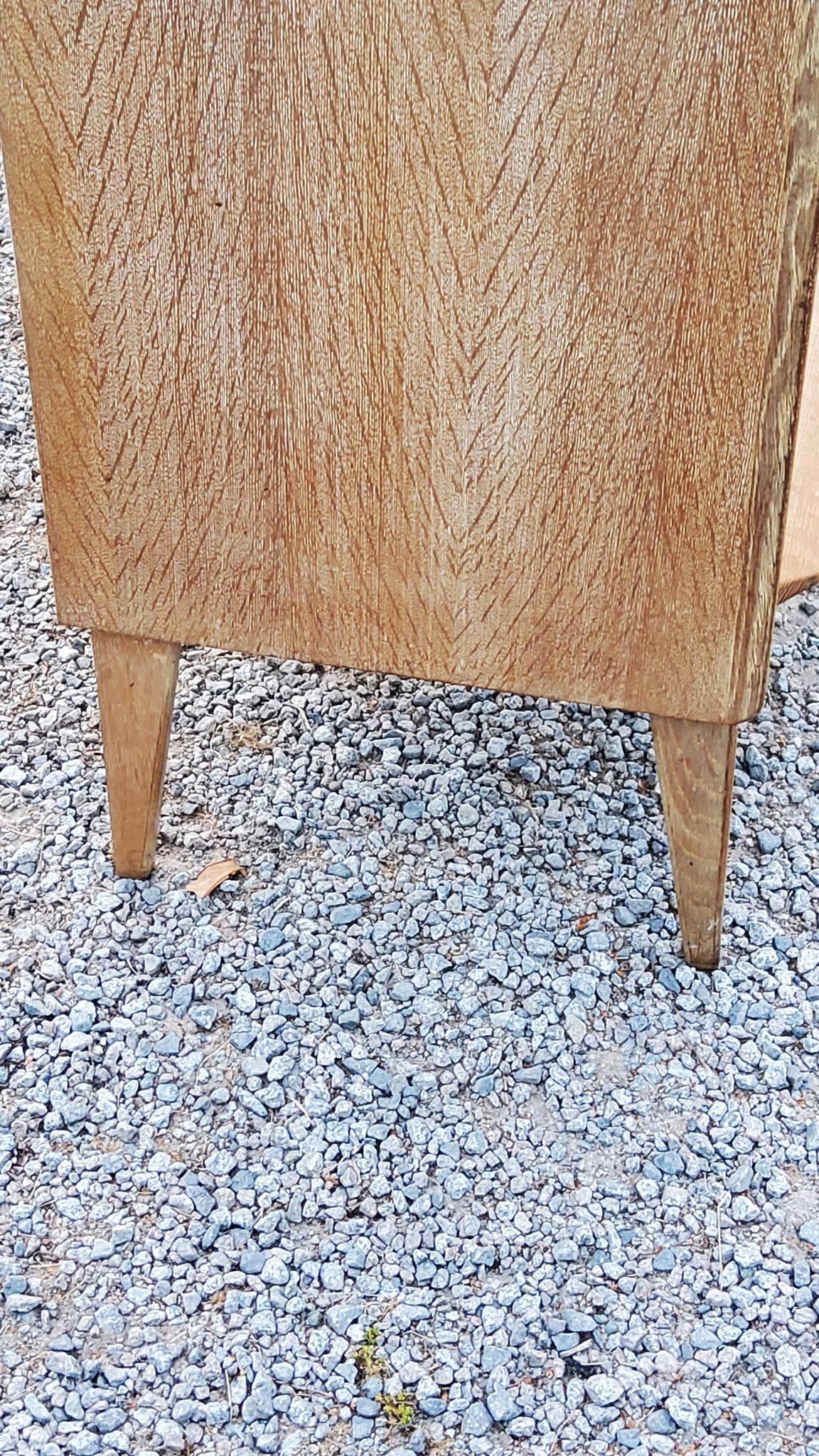 Vintage Gérard Guermonprez chest of drawers with 3 compass feet from the 50s