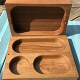 Massive Danish-made teak box 60s without hinges