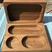 Massive Danish-made teak box 60s without hinges