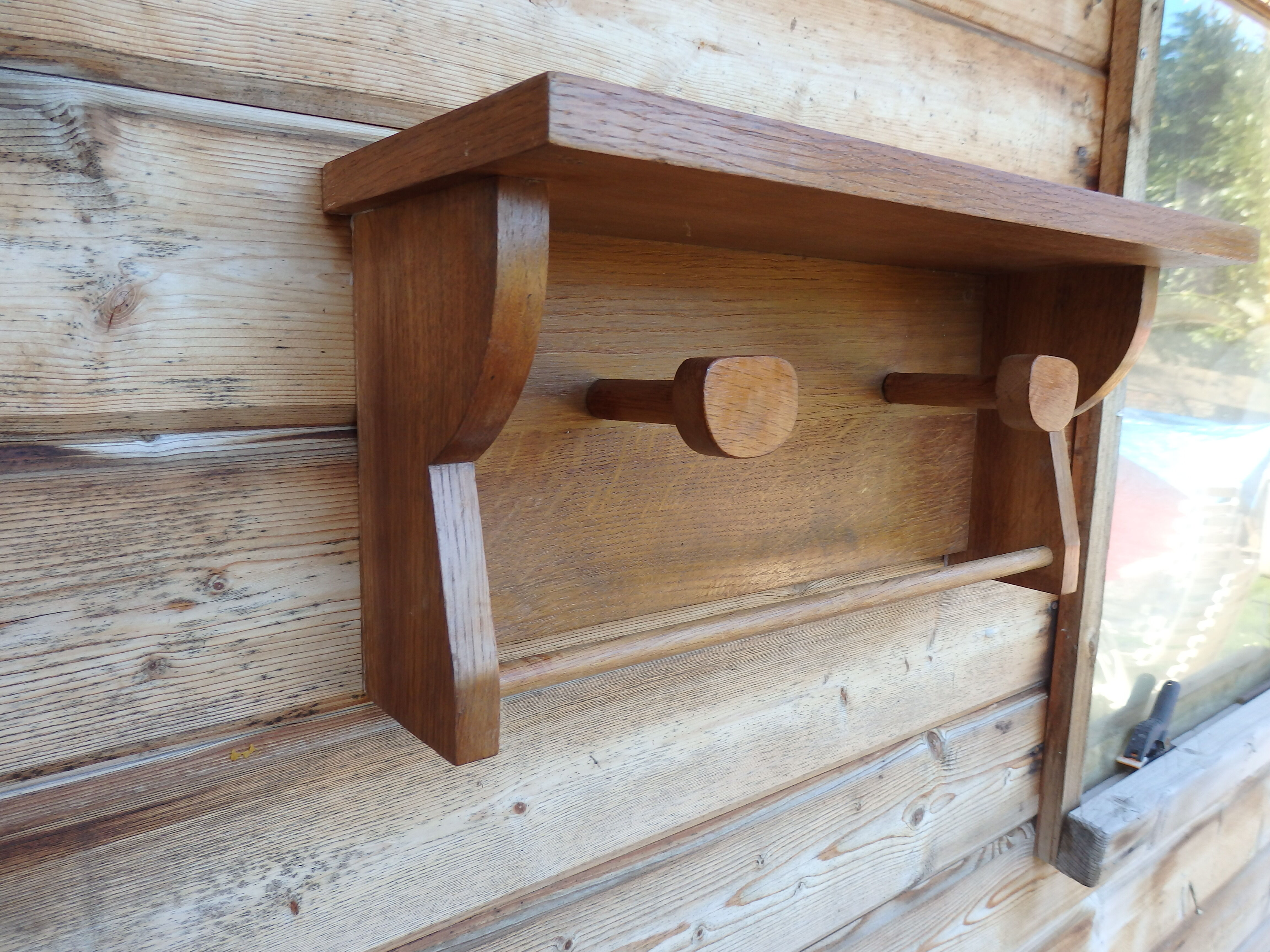 Vintage Scandinavian wall coat rack