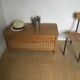 Coffre bois et rotin vintage