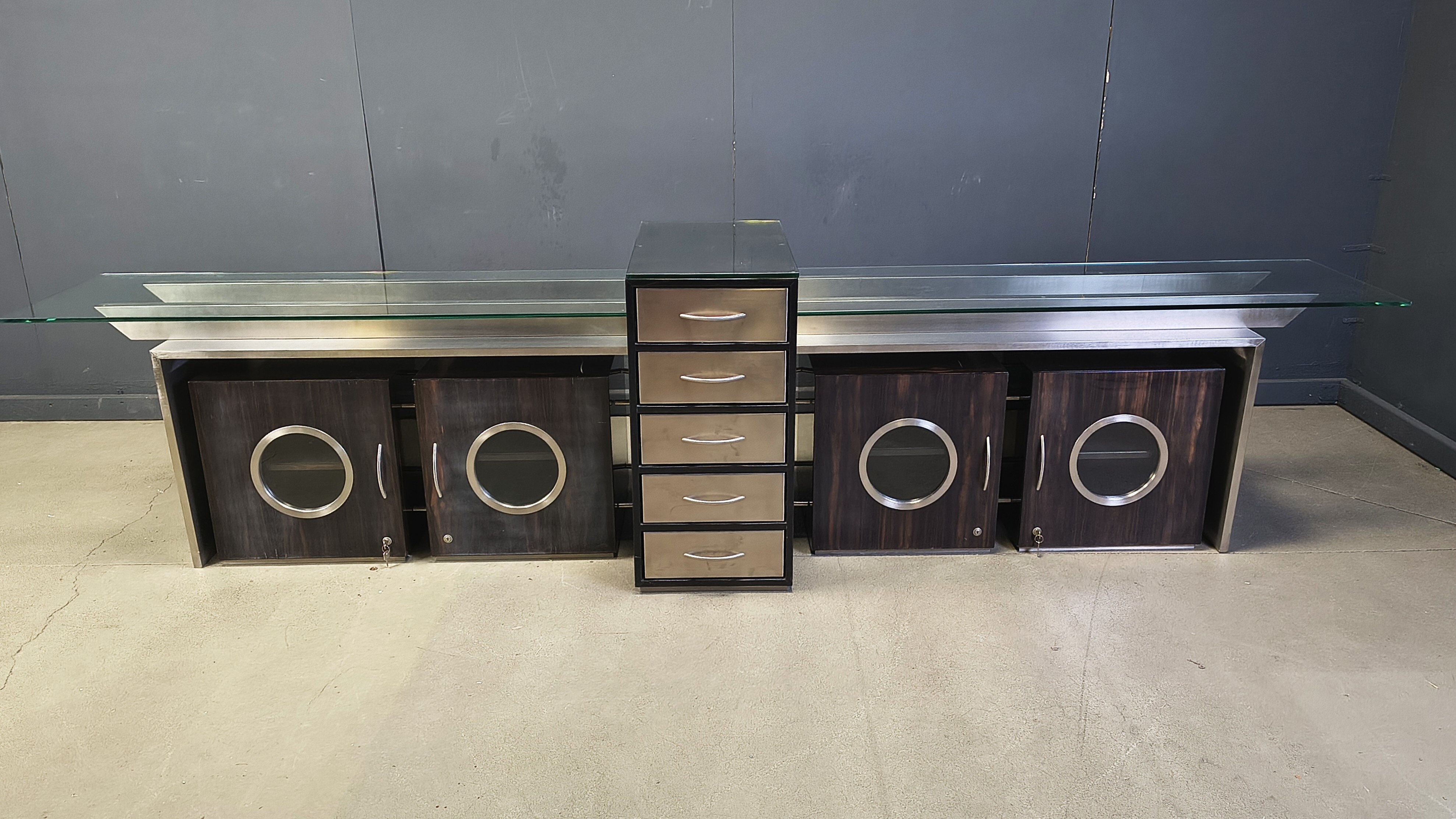 Postmodern custom made credenza, Belgium, 1970s