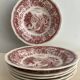 6 hollow plates Villeroy and Boch, red Burgenland model