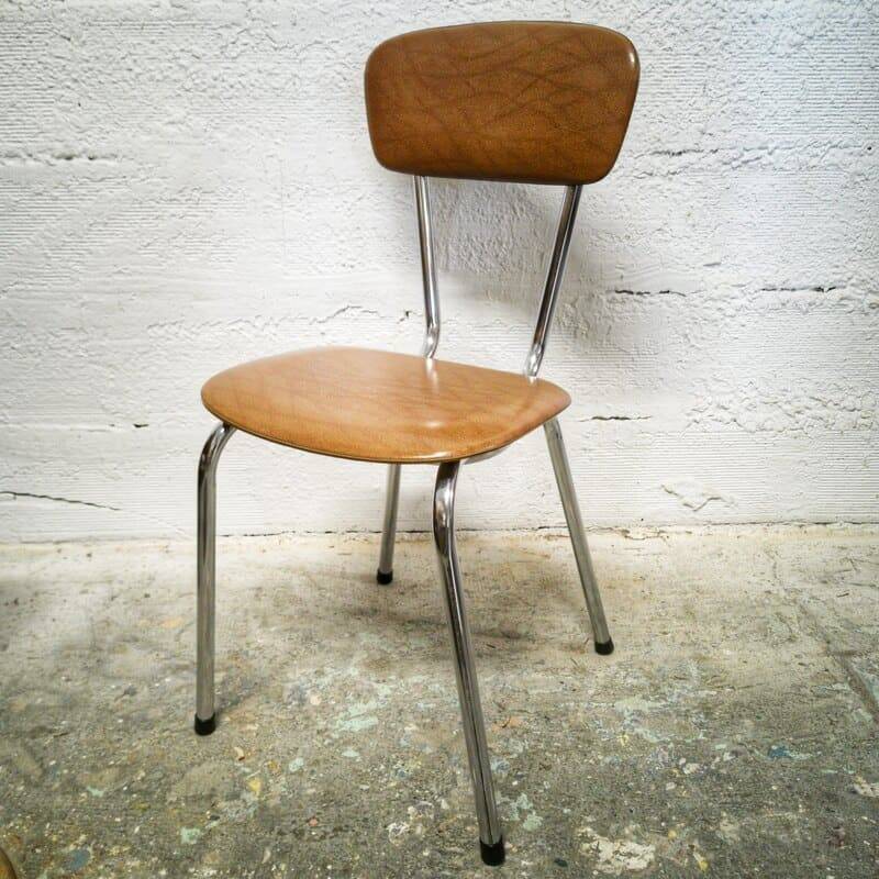 Vintage chrome and skai chair