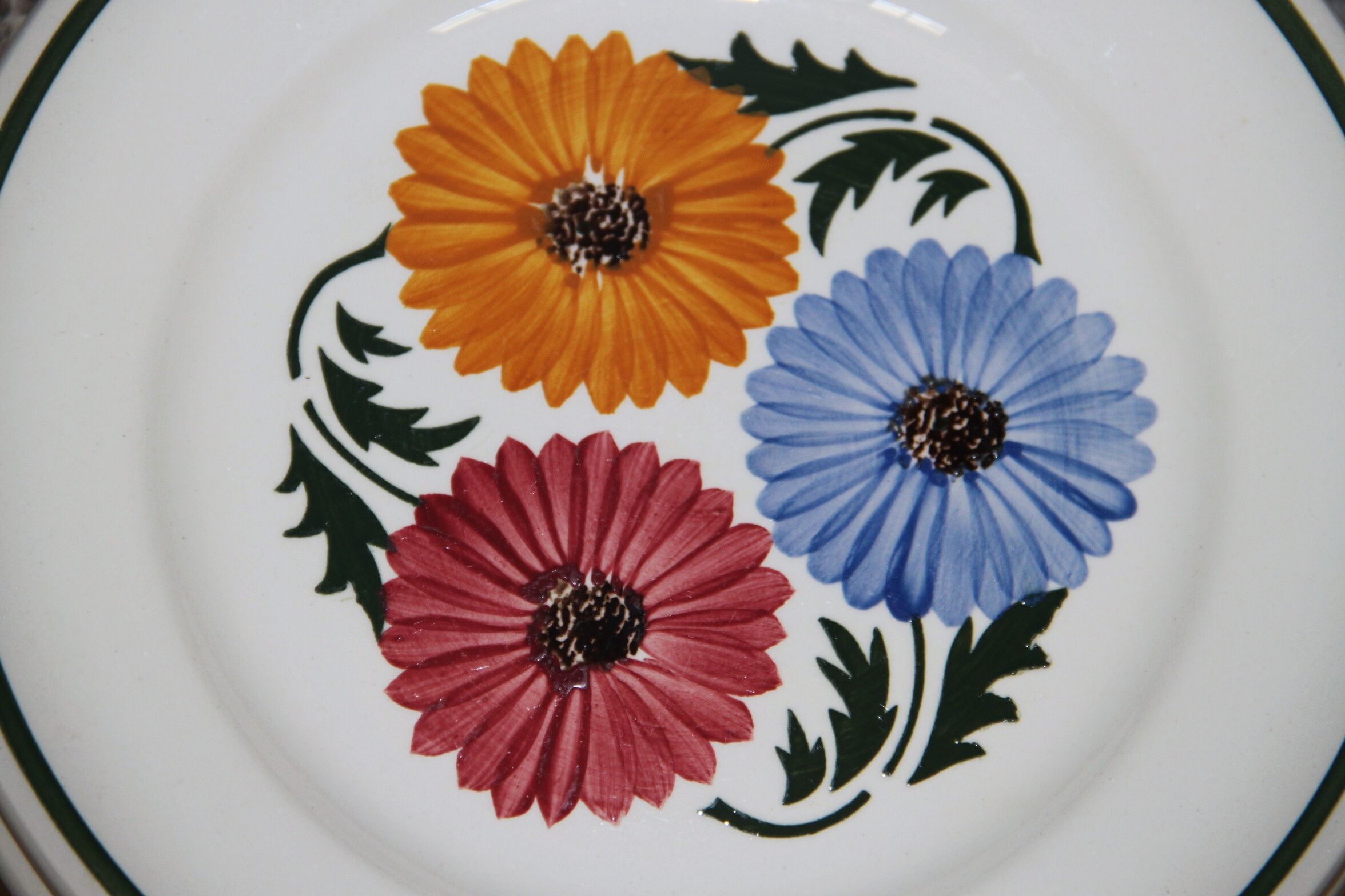 Lot of 5 dessert plates Chalons Sarreguemines