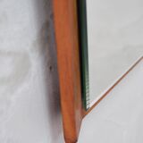 Mid-Century German teak wall mirror from FF Geschliffen , 1960s