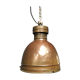 Old copper industrial church pendant light, Dutch 1930