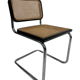Chaise design Cesca modèle b32 noir et chrome