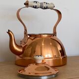 Vintage copper and ceramic kettle