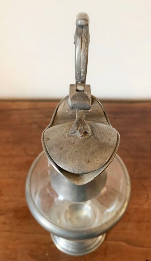 Ewer, Glass and tin, circa 1950