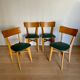 Lot de 4 chaises vintage