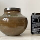 Vase in sandstone Serge Guerrier XX eme century.