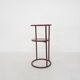 Bordeaux red metal circle Bauhaus style chair