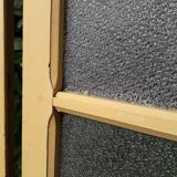 Pair of antique translucent glass sliding doors