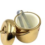 Hollywood regency gold Ice Bucket, Lira Italy ca. 1980s