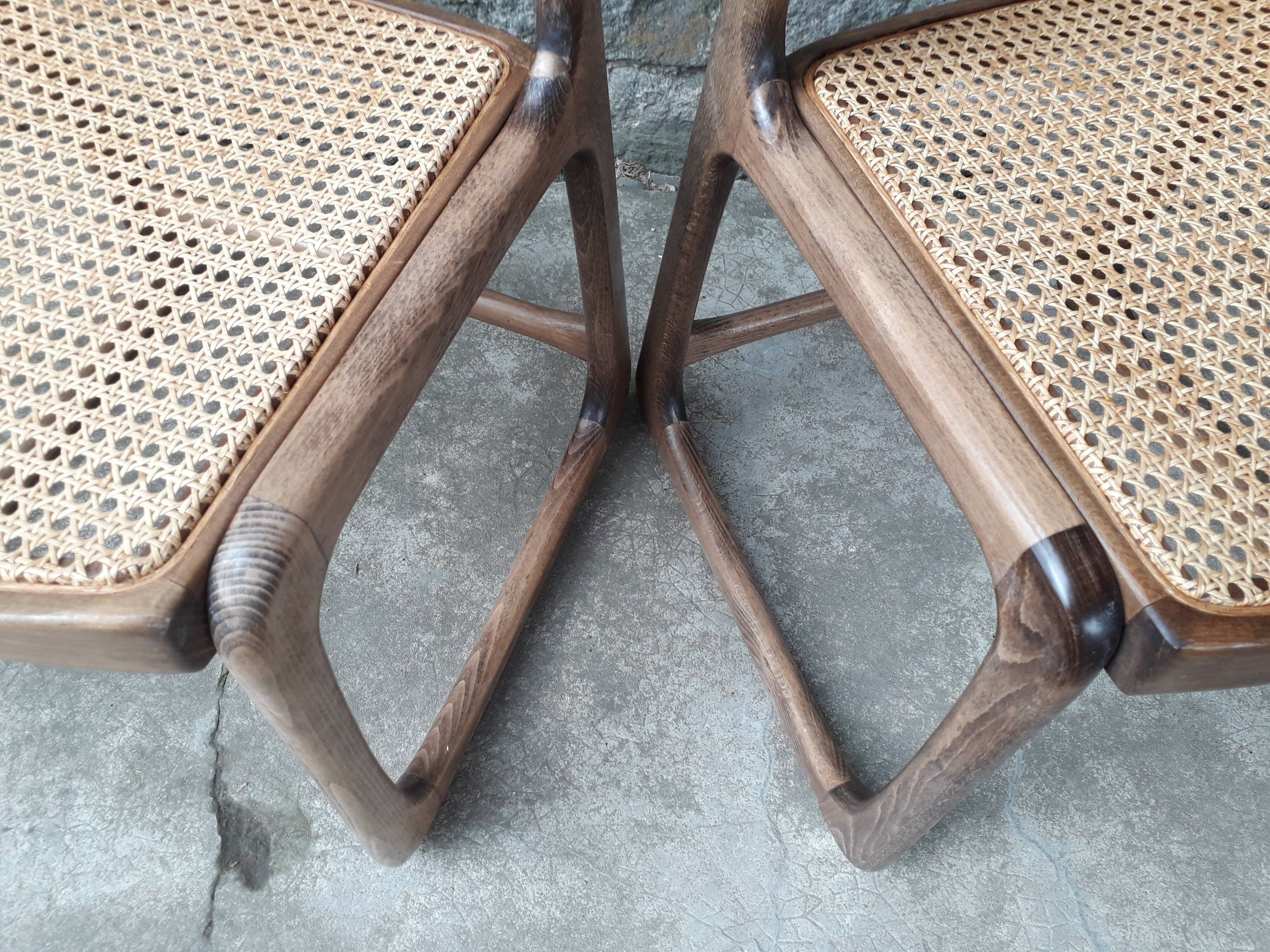 Baumann sled chairs, set of four