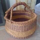 Old basket in soft wicker