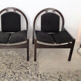 Pair of chairs BAUMANN - France - around 1980.