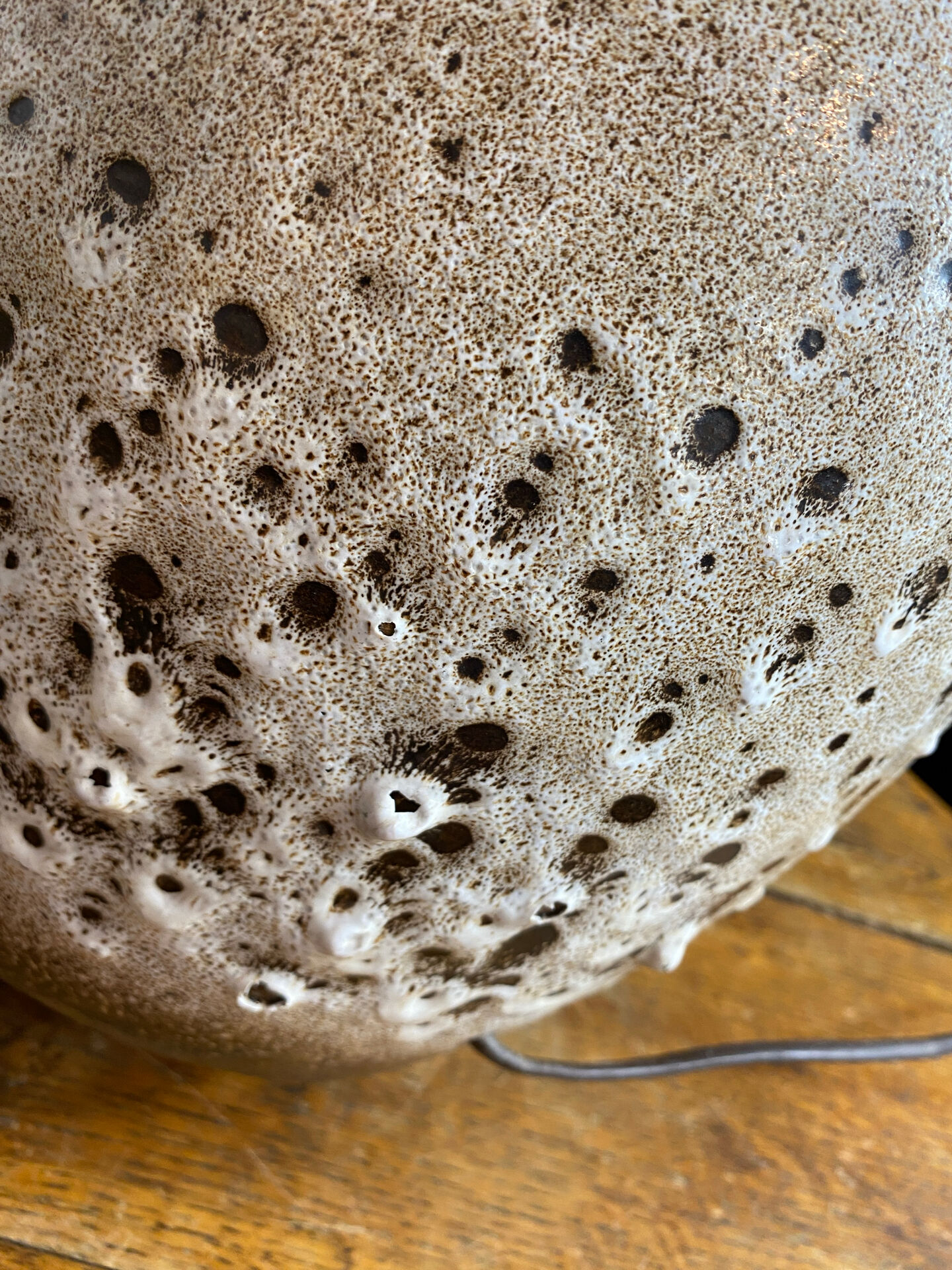 Lamp, large model, fat lava ceramic, West Germany