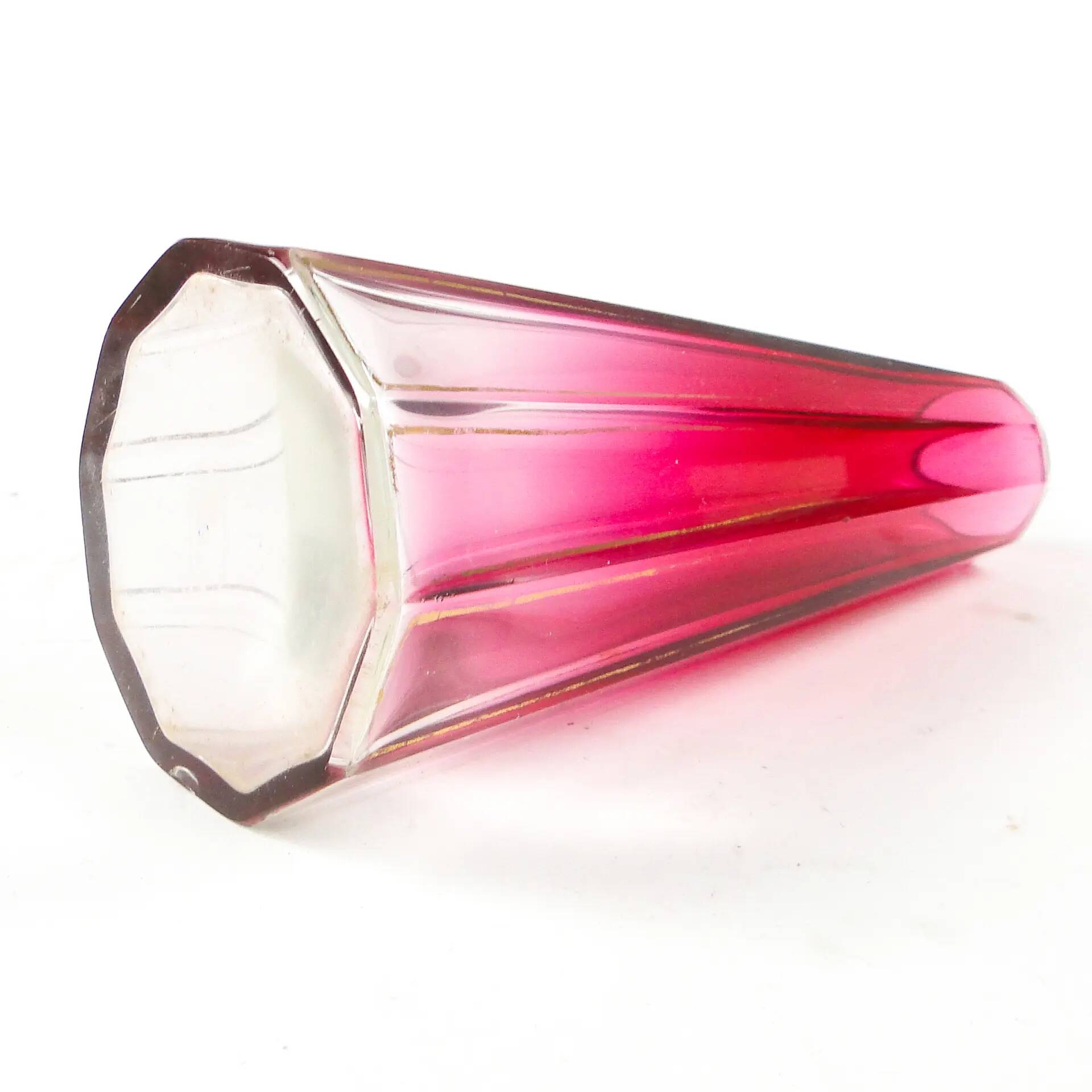 Art Deco vase, crystal, Bohemia, Czechoslovakia, 1930s