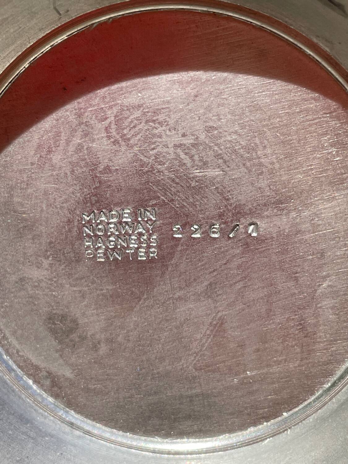 Small Scandinavian pewter bud vase (Norway)