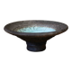 Bowl on a pedestal in raku - Michel Cohen