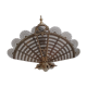 Bronze and brass peacock fan fire screen