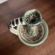 Hand candle holder "Rat de cave" in Safi ceramic, signed Punter