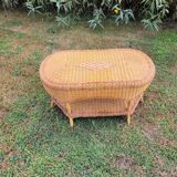Wicker, rattan coffee table