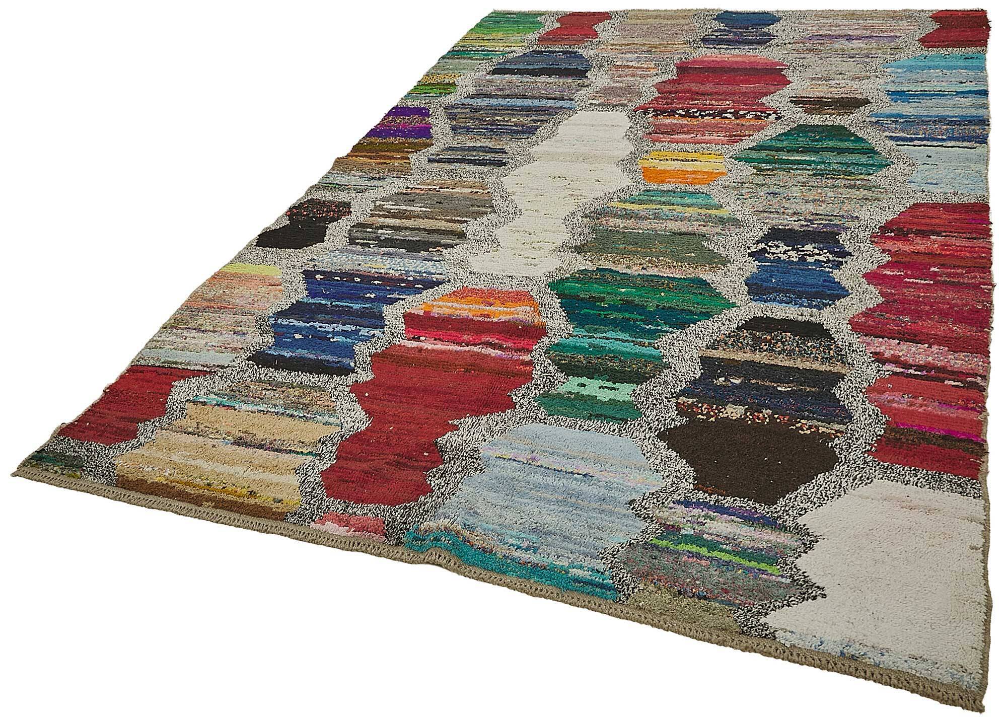 Handwoven Turkish Recycled Boho Rug 198 cm x 318 cm