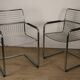 Pair of vintage chrome metal armchairs, 1970