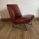 Paire de fauteuils vintage rouge bordeaux