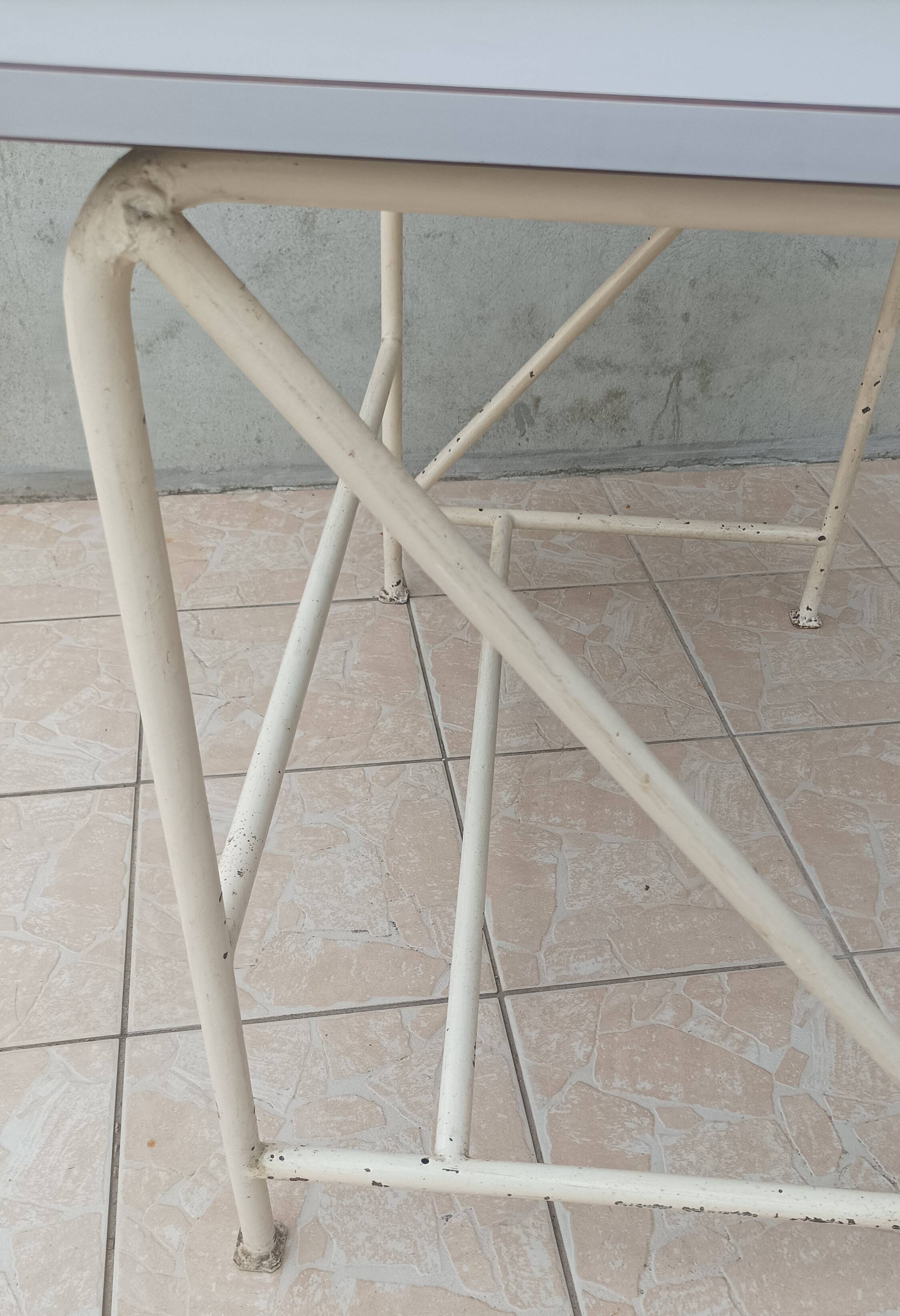 High industrial metal and formica work table