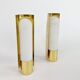 Hollywood Regency Set of 2 Brass and Opaline Glass Scones from Glashütte Limburg, 1970s