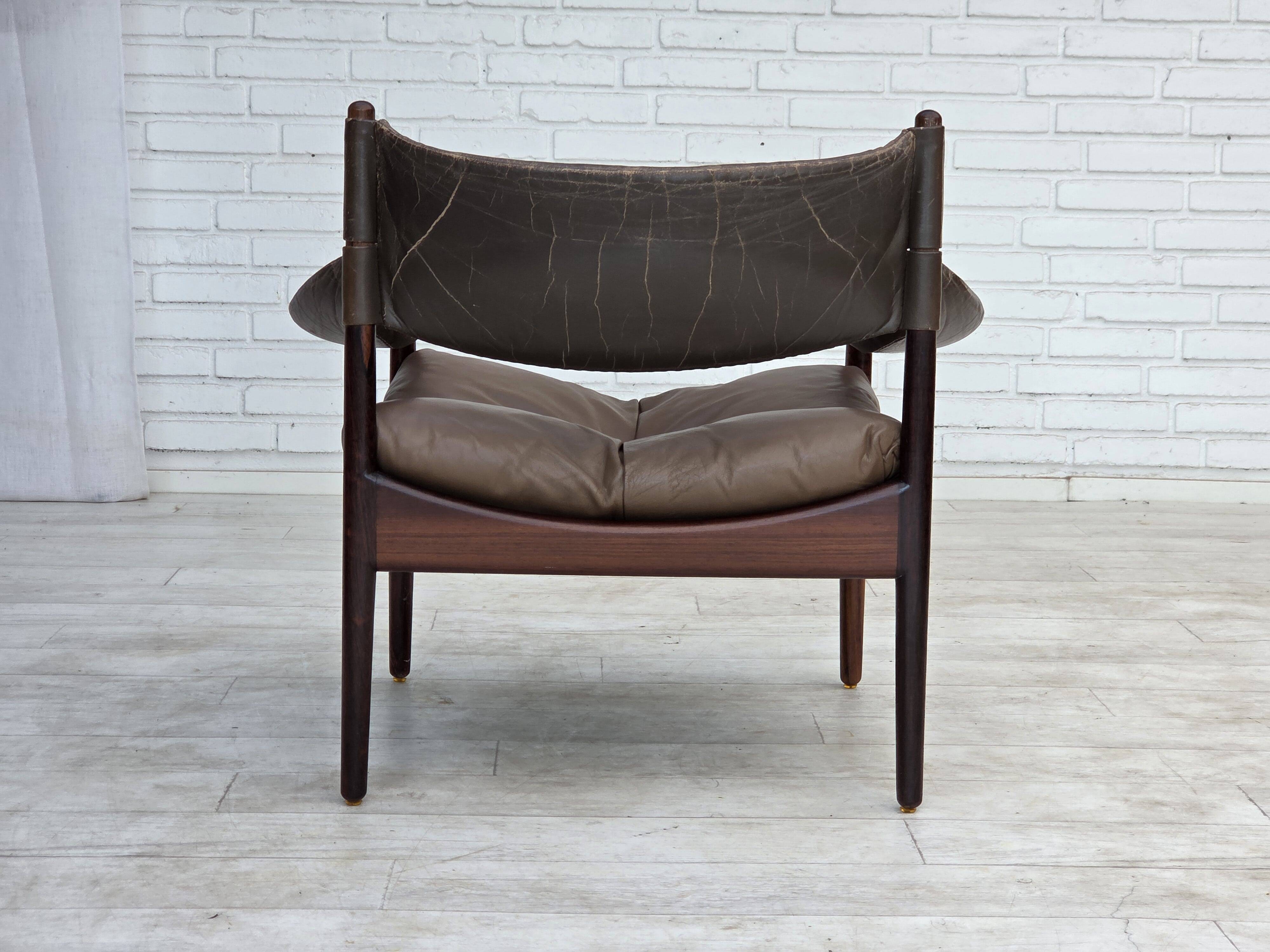 Années 1970, design danois par Kristian Vedel, fauteuil modèle "Modus".