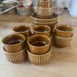 Vintage Italian espresso service Tognana – brown glazed stoneware