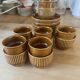 Service espresso italien vintage Tognana – grès émaillé marron