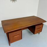 Scandinavian design desk Swiss Teack 70s vintage teak
