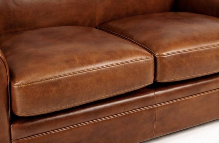 Leather 2-seater sofa