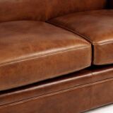 Leather 2-seater sofa