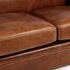 Leather 2-seater club sofa