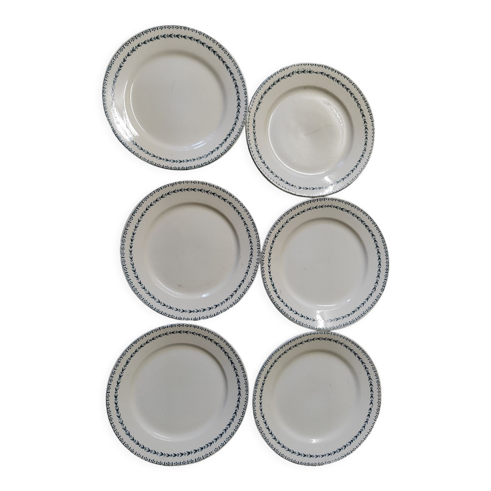 Dessert plate in Terre de Fer U & Cie Sarreguemines model Carlos