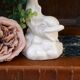 Dartmouth pottery koi carp supporting a shell-shaped dish/vase.
