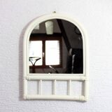 White rattan mirror 1970