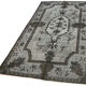 Handwoven unique turkish 1980s 166 cm x 300 cm black rug