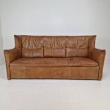 High Back Sofa By Gerard van den Berg for Montis in Cognac Leather, 1980's