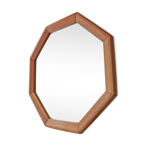 Miroir vintage en bois avec verre