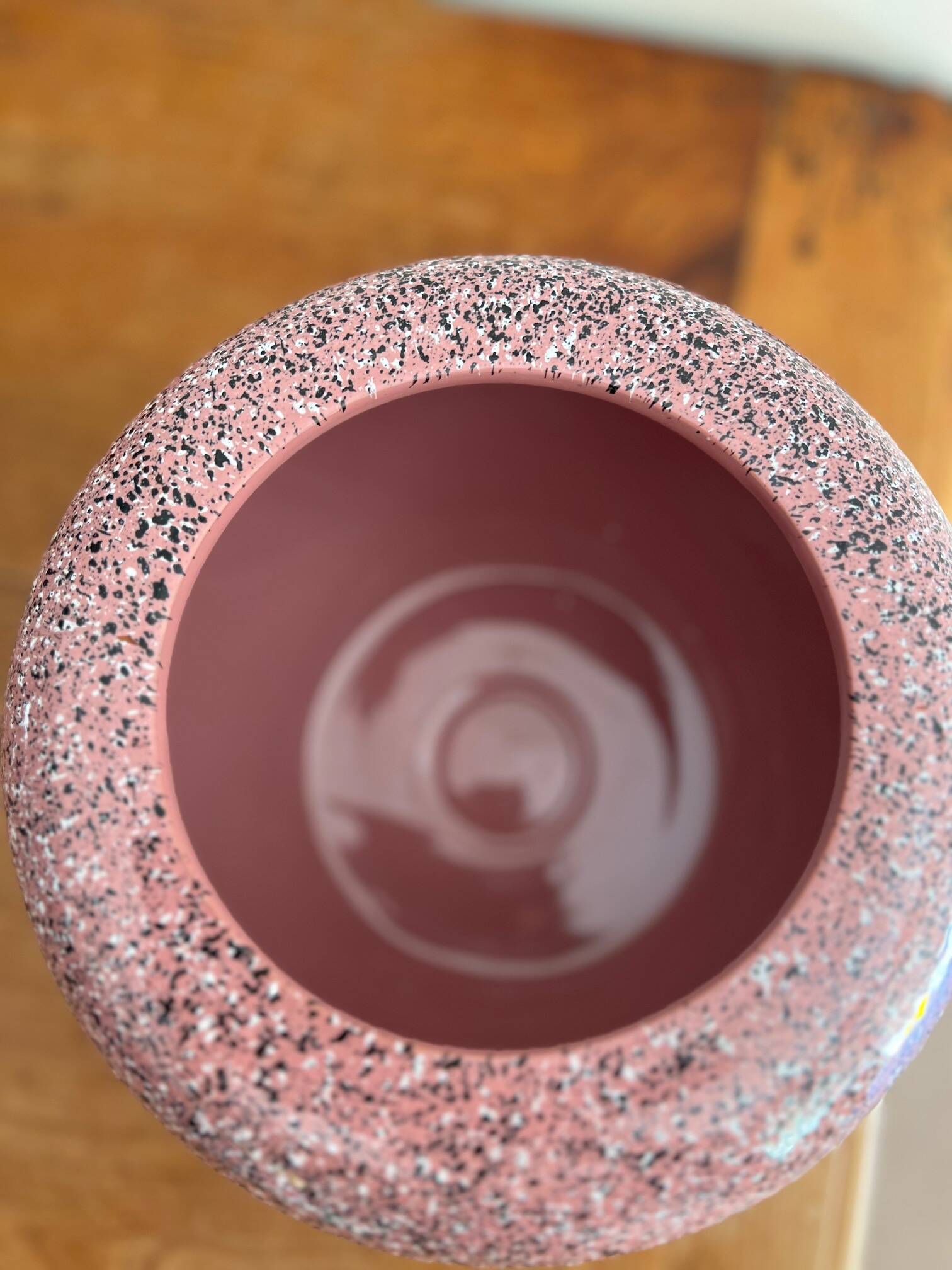 Pink memphis-style vase